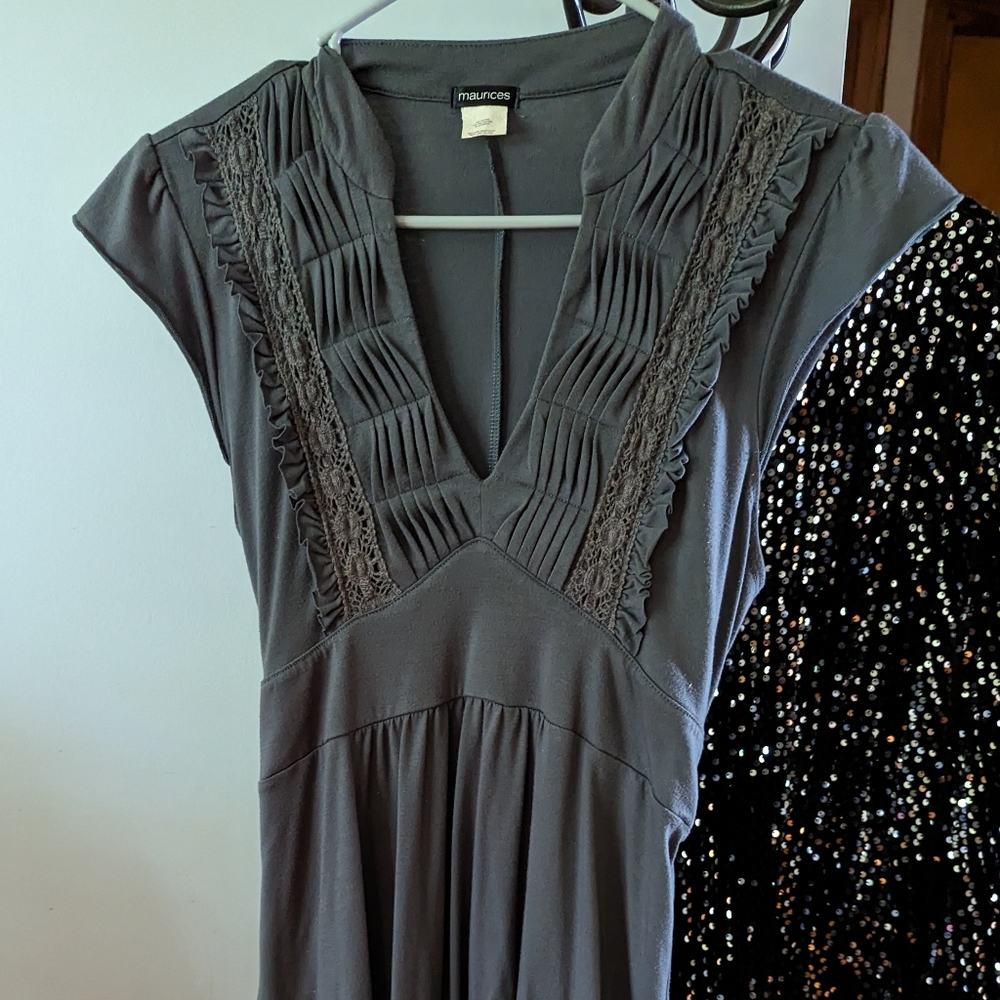 Maurices Dress Pleats, lace, and ruffles